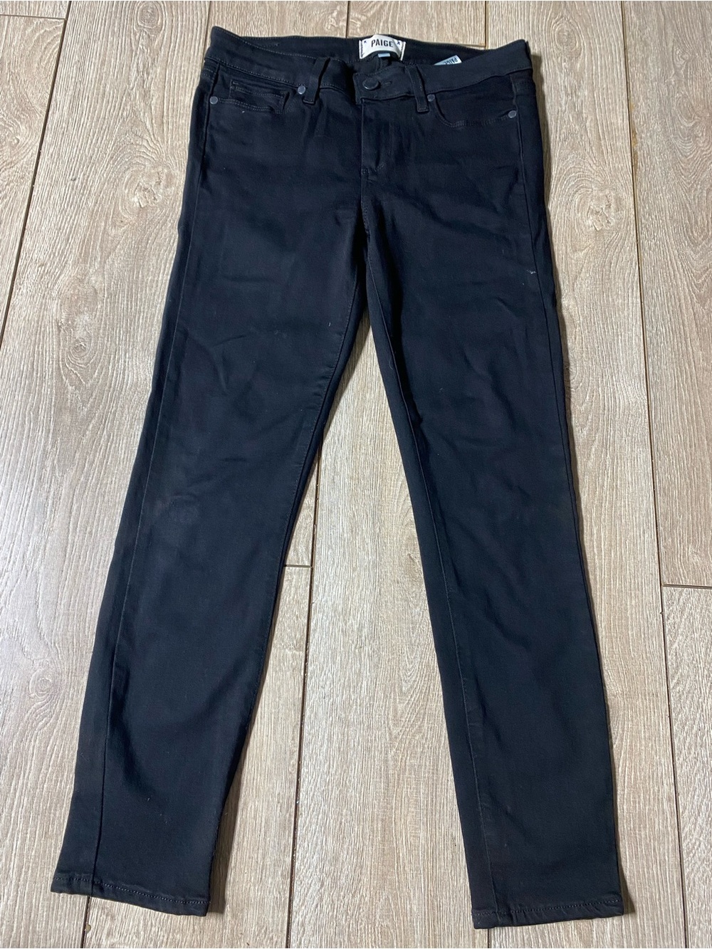 PAIGE Black Skinny Jeans Women's Size 28 (6) Stretch Denim Pants